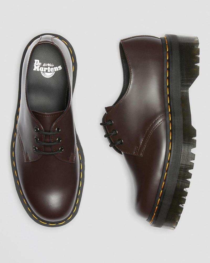 Dr Martens 1461 Smooth Leren Platform Schoenen Heren Bordeaux | NL 195MQZ